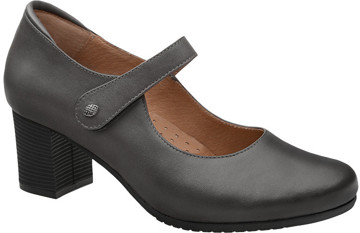 Axel Czółenka Comfort 1762 Grafitowe Szare na rzepy Haluksy 22350