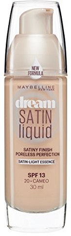 Maybelline Dream Satin płynnych powietrza geschlagene podkład Cameo, 30 ML 3600530521999