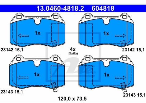 ATE KLOCKI HAM 13.0460-4818.2 NISSAN 350Z 03- 13.0460-4818.2