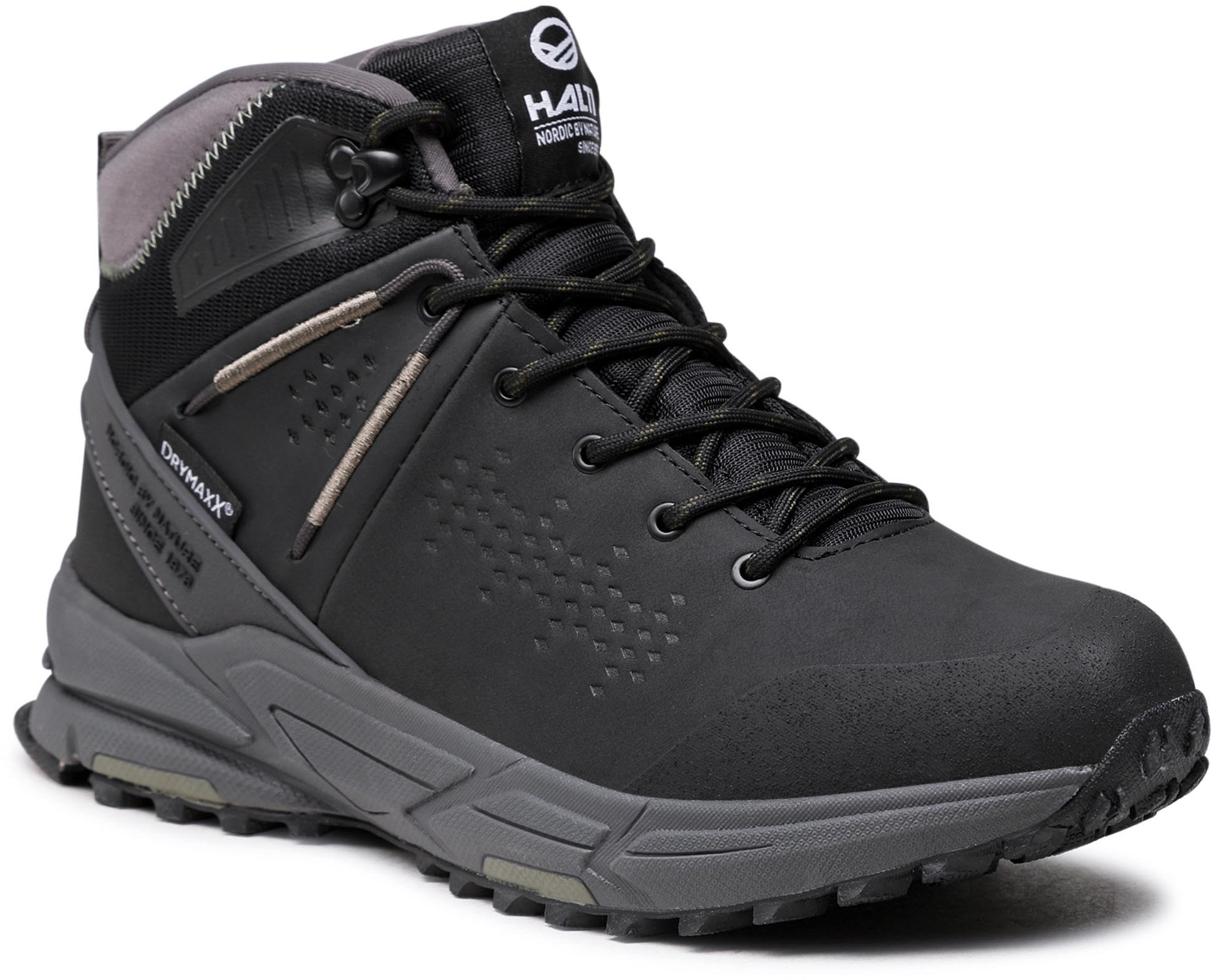 Trekkingi HALTI - Hakon Mid Dx Trekking Shoe 054-2700 Black/Pesto Green P9955