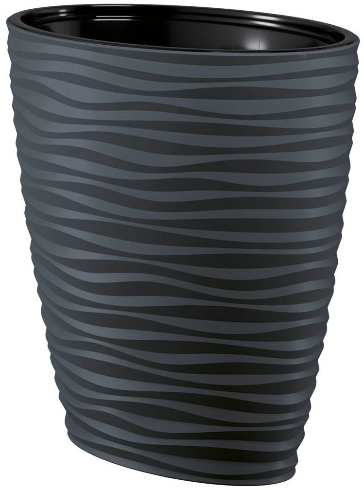 Form-Plastic Donica wysoka Sahara elipsa 60x40 cm antracytowa