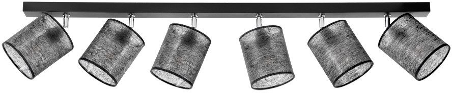 Spotlight Listwa reflektorowa Nevoa czarna 6 x E27