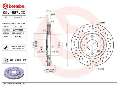 BREMBO 09.4987.2X 09.4987.2X