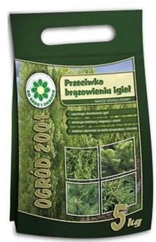 Siarkopol Zakłady Chemiczne Nawóz OGRÓD 2001 Iglak Przeciw Brązowieniu Igieł 5 KG