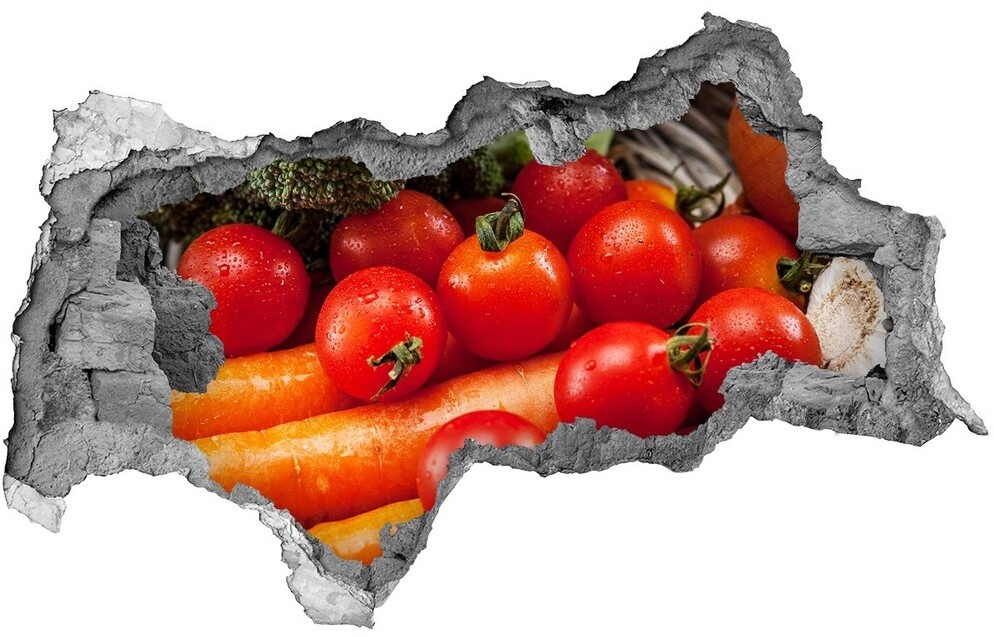 Wallmuralia.pl Naklejka 3D dziura samoprzylepna Warzywa