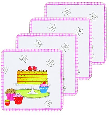 Kitchen Craft Time For Tea podstawki z korka, laminowany, kolorowy, kolorze KCDCTEAPK4