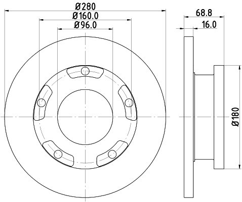HELLA PAGID Tarcza hamulcowa PAGID 8DD355113-811