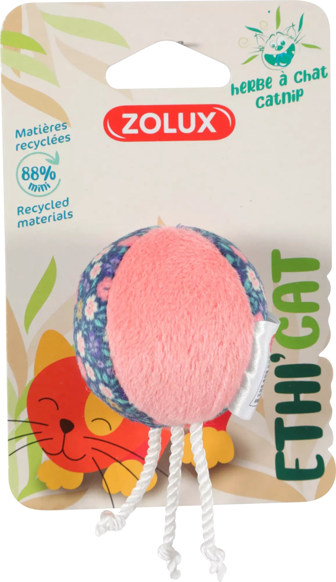 Zolux Zabawka dla kota ETHICAT piłka kwiaty 580752