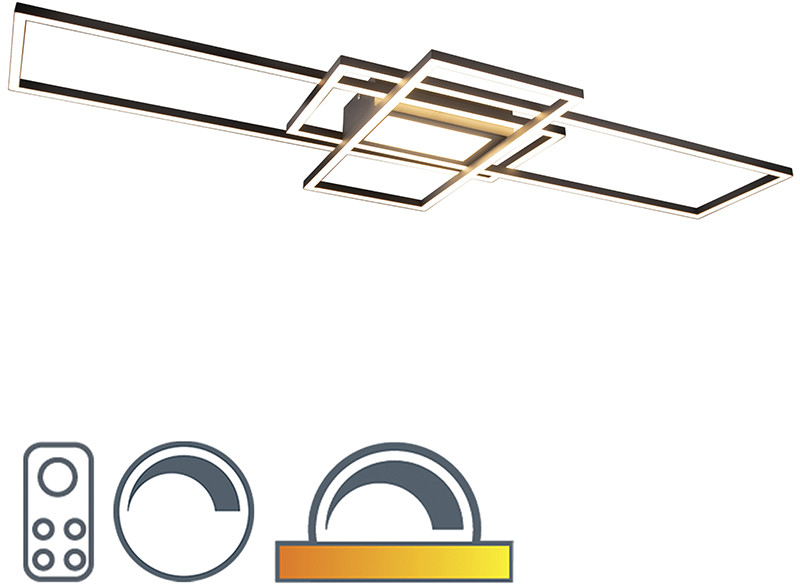 Trio Leuchten Lampa sufitowa antracytowa z LED  pilot zdalnego sterowania - Riha