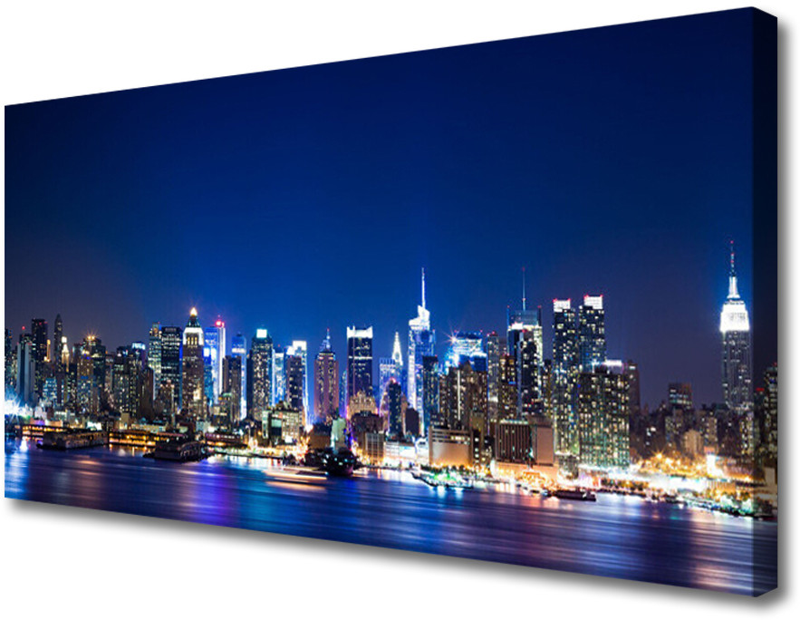 PL Tulup Obraz na Płótnie Miasto Domy 100x50cm