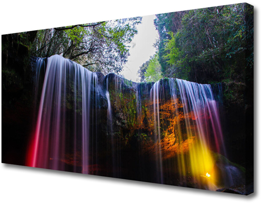 PL Tulup Obraz na Płótnie Wodospad Natura 125x50cm