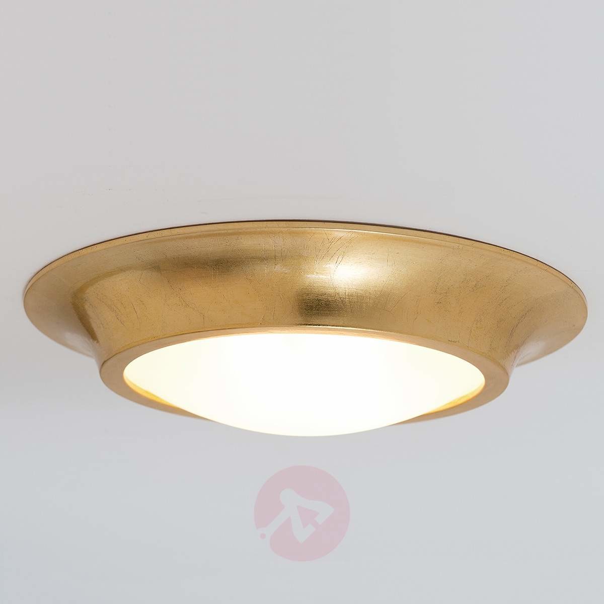 J. Holländer Złota, ceramiczna lampa sufitowa Spettacolo