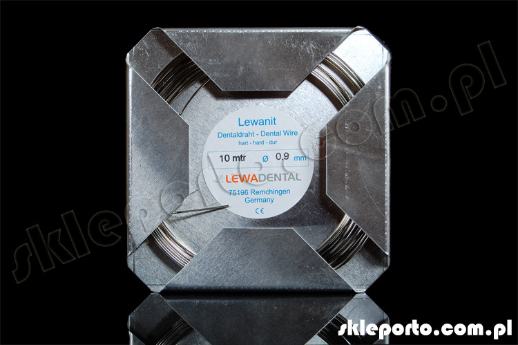 Lewadental Drut Lewa-Dental Hard  0,9 mm  10 m - ortodoncja ortodontyczny ortodontyczna