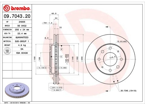 BREMBO 09.7043.20