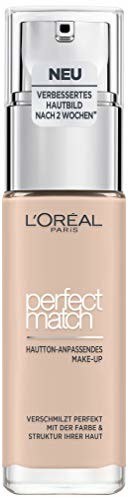 L'Oréal Paris Perfect Match Make-up 0,5.R/0,5.C Rose Porcelain, płynny makijaż, dostosowuje się do odcienia skóry, pielęgnuje skórę kwasem hialuronowym i aloesem