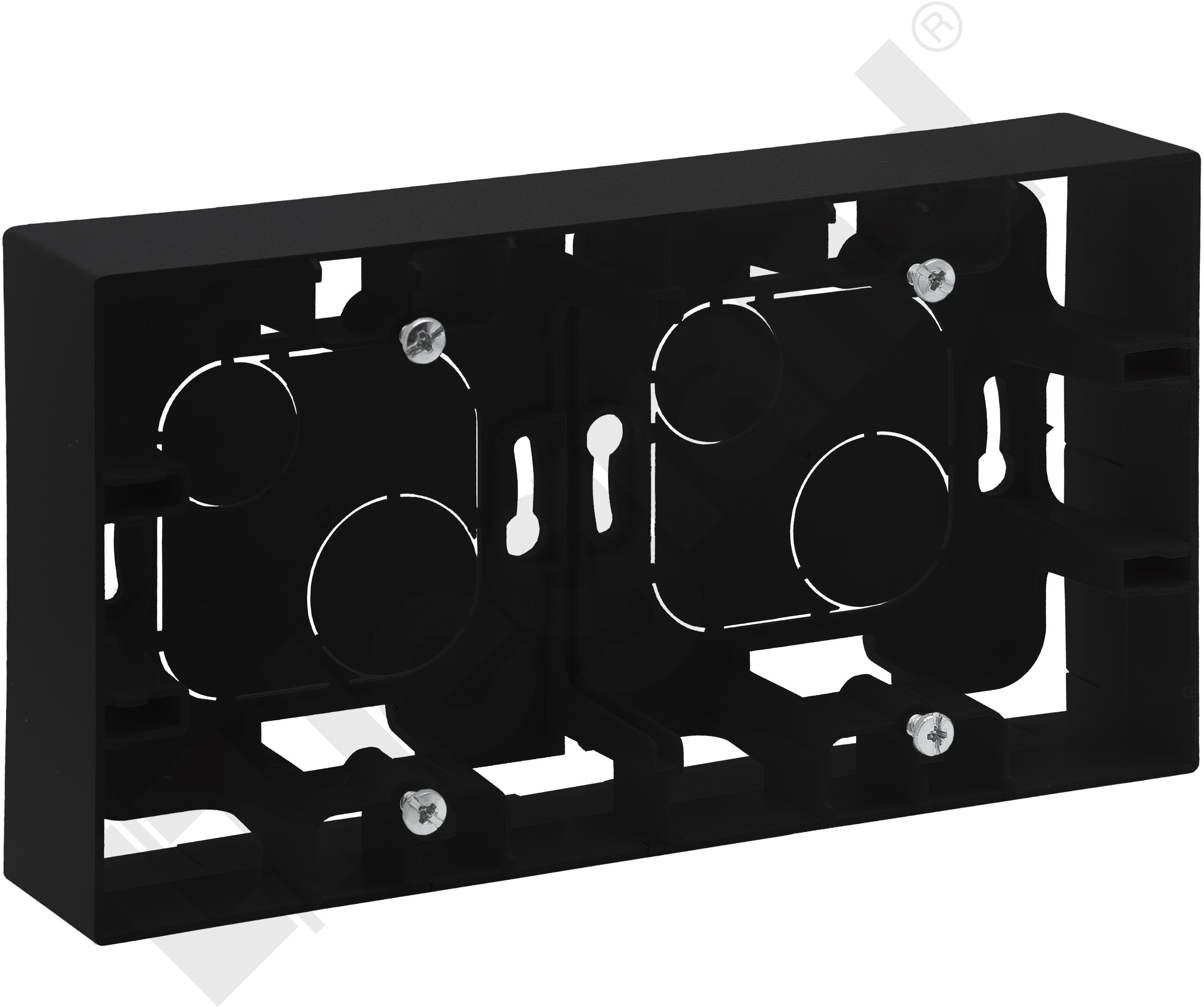 Legrand Puszka podwójna Niloe Step 863598 natynkowa czarny