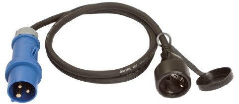 as - Schwabe as-Schwabe 60488 przedłużacz 230 V, 16A, 3-biegunowy, długość 1,5 m, gumowa osłona