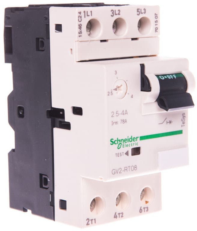 Schneider Electric Wyłącznik silnikowy 3P 1,6kW 2,5-4A GV2RT08 GV2RT08