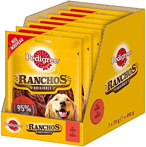 Pedigree psie naszywki dla psa Lundeleckerli Ranchos Originals, 7 opakowań (7 x 70 g) 4008429105067