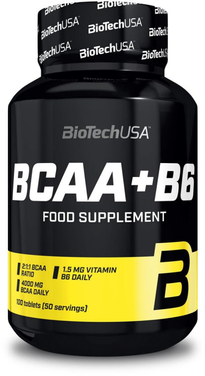 BioTech BCAA+B6 (Aminokwasy, Witamina B6) 100 Tabletek
