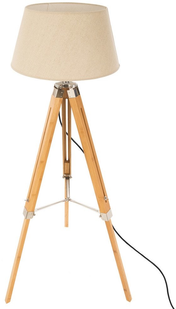 Atmosphera Lampa stojąca statyw Runo solidne oświetlenie z kloszem bambusowa podstawa B07GGMSW5H