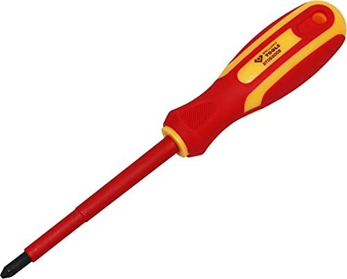 KS Tools BRILLIANT TOOLS BRILLIANT TOOLS BT068008 VDE śrubokręt krzyżowy PH2 x 100 mm [Powered by KS Tools] BT068008