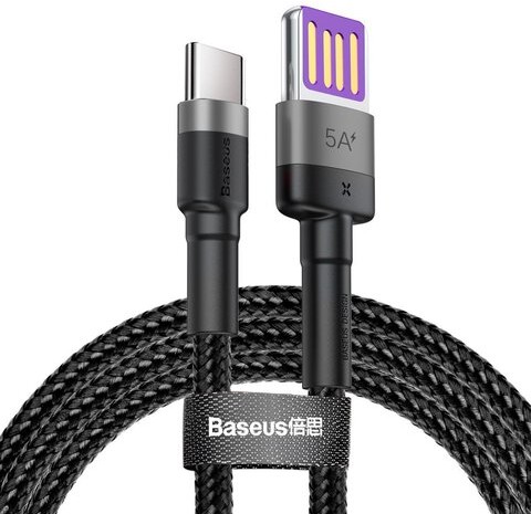 BASEUS Kabel przewód USB USB-C Typ-C 100cm Baseus Cafule CATKLF-PG1 Super Quick Charge 40W 5A z obsługą szybkiego ładowania CATKLF-PG1