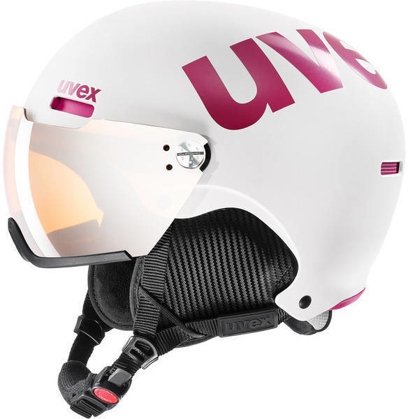 Uvex Hlmt 500 Visor Ski Helmet White/Pink Mat 55-59 cm 19/20