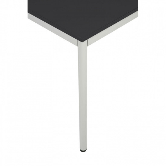 B2B Partner Stół do jadalni, blat antracytowy 800 x 800 mm, podstawa jasnoszara 555759