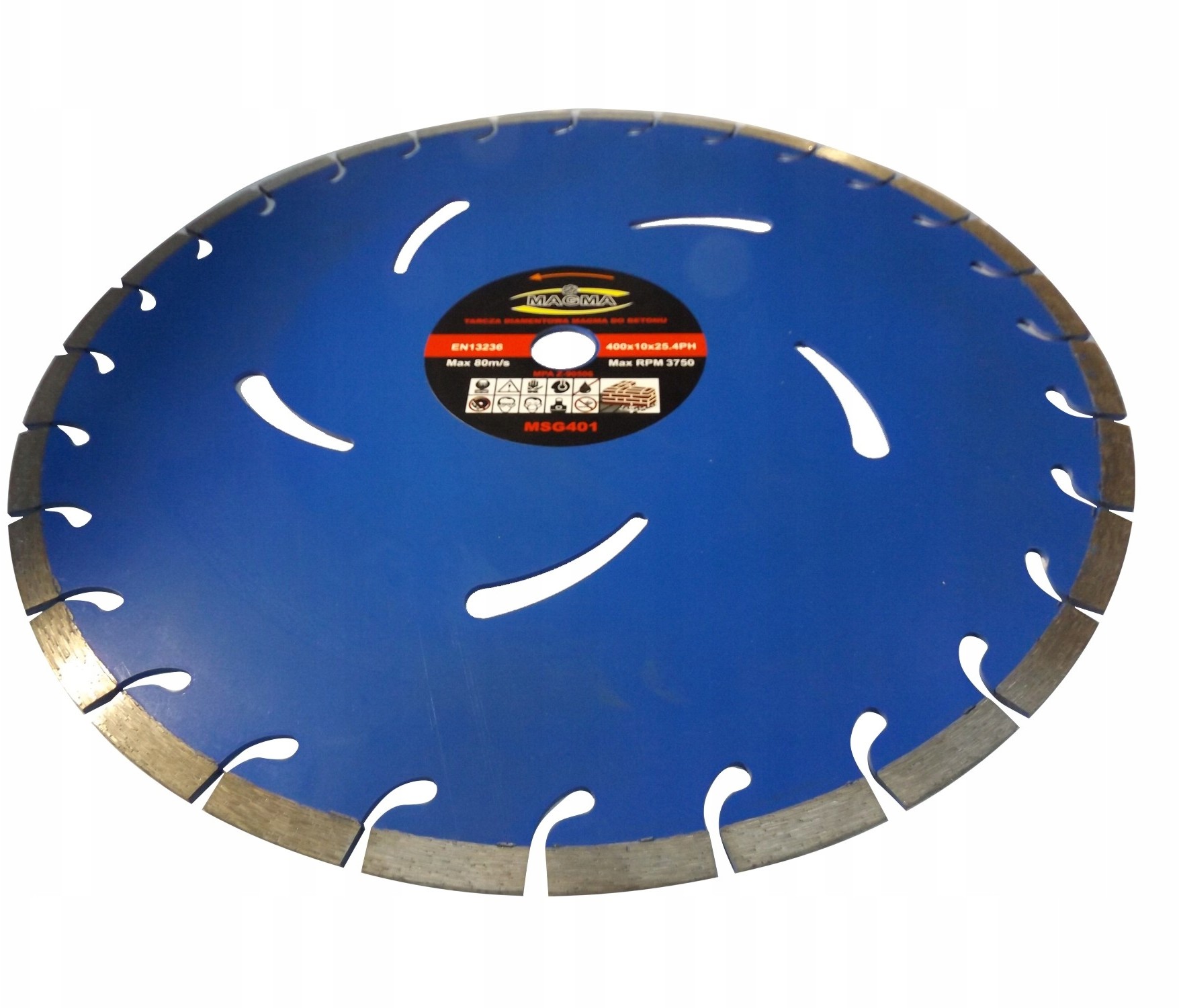 MAGMA TEAM Tarcza diamentowa do cięcia betonu 400x25,4 MSG401