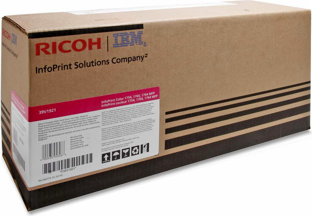 Ricoh Wyprzedaż Oryginał Toner 39V1921 do IBM InfoPrint Color 1754 1764 | 10 000 str | magenta 39V1921_RI.wyp