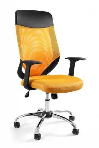 UniqueMeble Fotel biurowy, Mobi Plus, żółty
