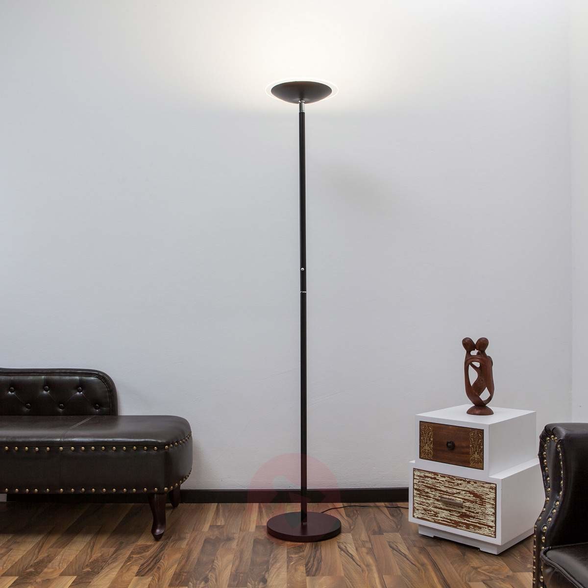 Lampenwelt Czarna lampa oświetlająca sufit LED MALEA
