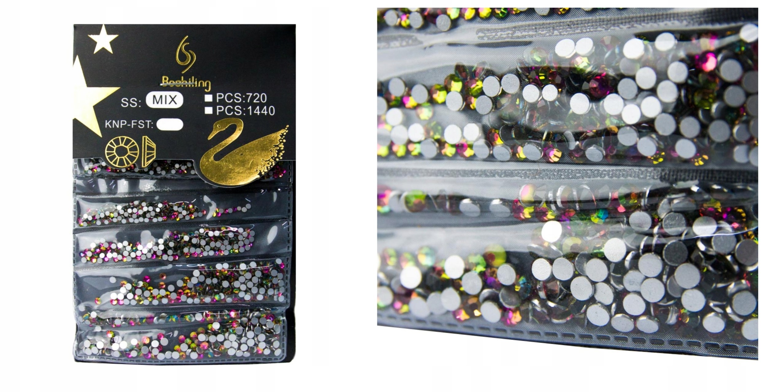 Zestaw Cyrkonii 1440 Szt. 6 Rozmiarów C-2