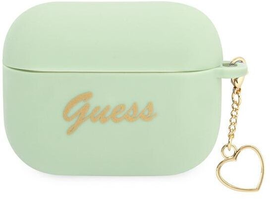 Guess Guess GUAPLSCHSN AirPods Pro cover zielony/green Silicone Charm Heart Collection GUE001945-0