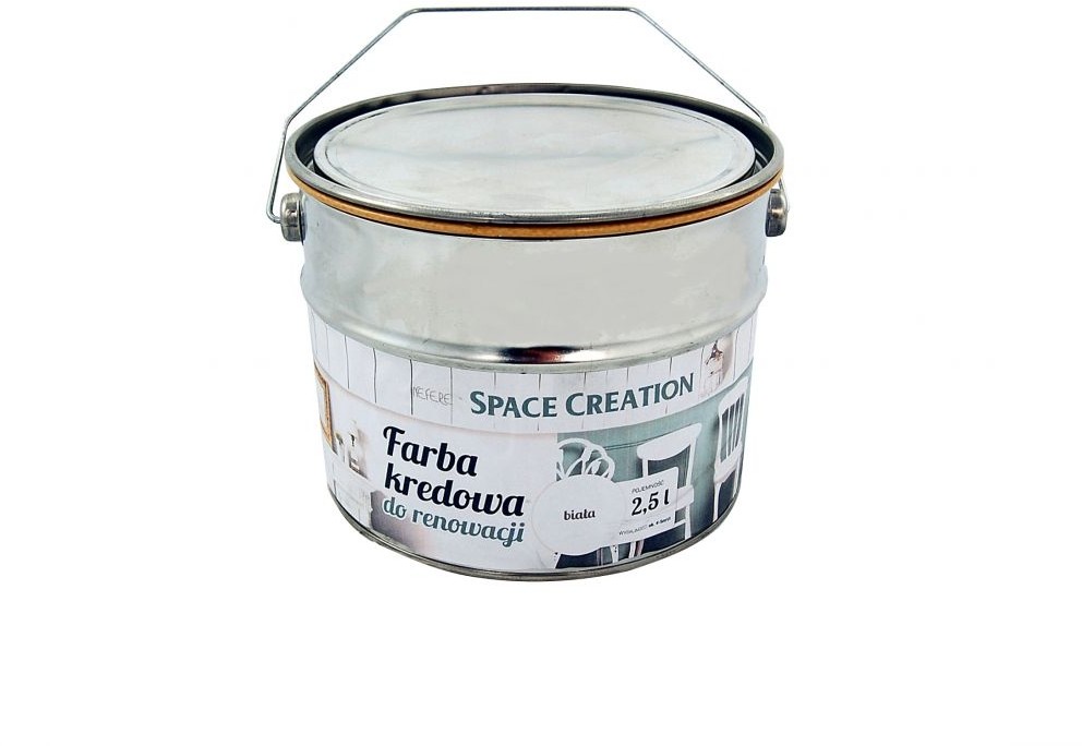 Space Creation Farba kredowa do renowacji mebli - biała 2,5l N3210