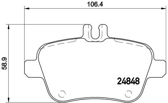 BREMBO Zestaw klocków hamulcowych, hamulce tarczowe P 50 091