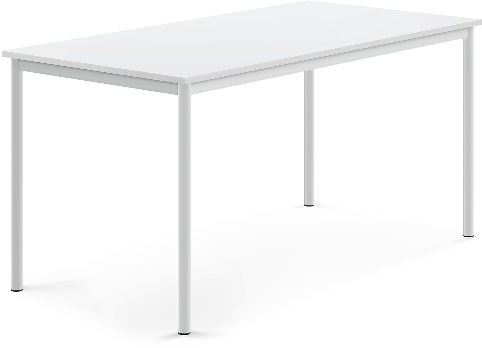 AJ Produkty Biurko SONITUS, 1600x800x760 mm, biały laminat, biały