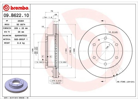 BREMBO 09.B622.10