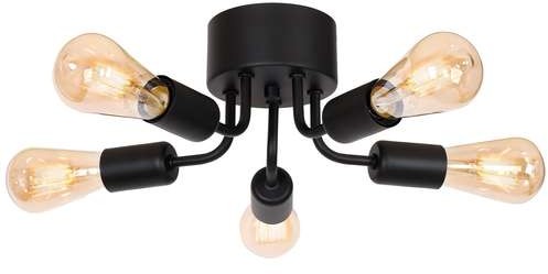 Luminex Brenda 839 plafon lampa sufitowa 5x60W E27 czarny