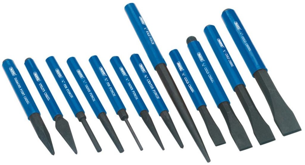 DRAPER Tools 12-częściowy zestaw dłut do metalu i punktaków, 26557 Tools