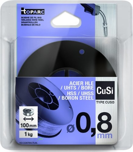 GYS massivdrahtrolle nierdzewna cusi3, średnica 100 MM, 1 kg, średnica 0,8 MM 086692