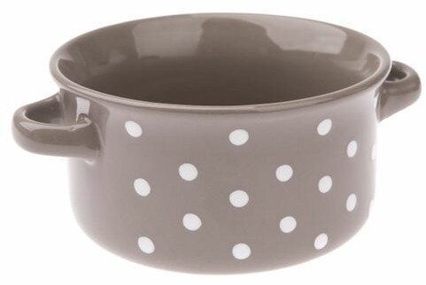 Miska ceramiczna w kropki 560 ml, szarości