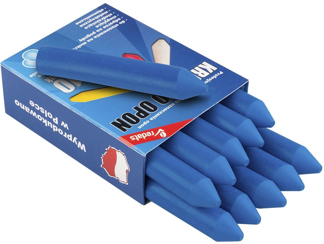 ATS Kreda do opon, marker PREMIUM - niebieska niezmywalna 10 sztuk