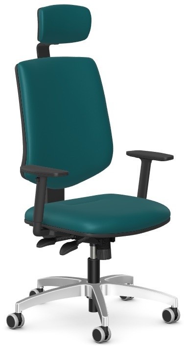 Intarseating Krzesło obrotowe BERMEN tap. z zagłówkiem, podstawa aluminium KA-BREMEN-T-221-01
