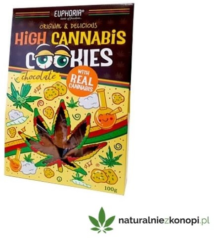 Ciastka konopne z czekoladą High Cannabis 100g
