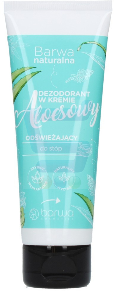 Barwa Naturalna Odświeżający dezodorant w kremi do stóp Aloesowy 75 ml