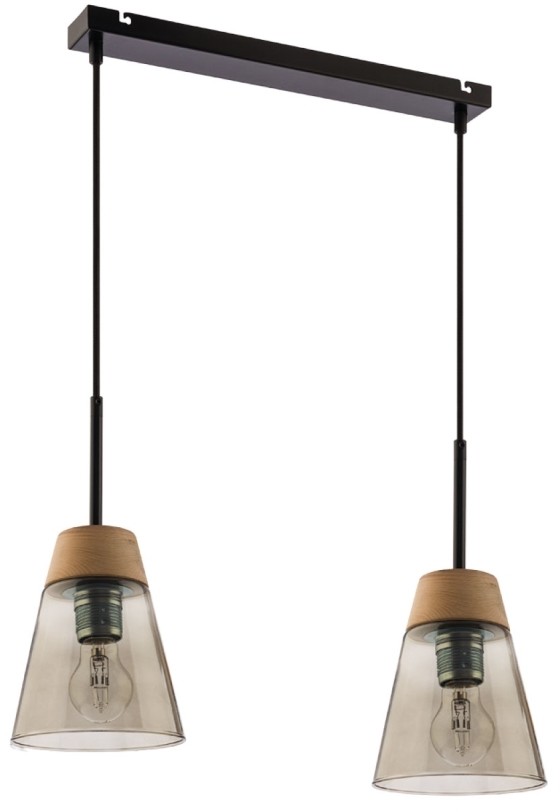 Jupiter 1544 - DM 2 DY - Lampa wisząca DOMINO 2xE27/60W
