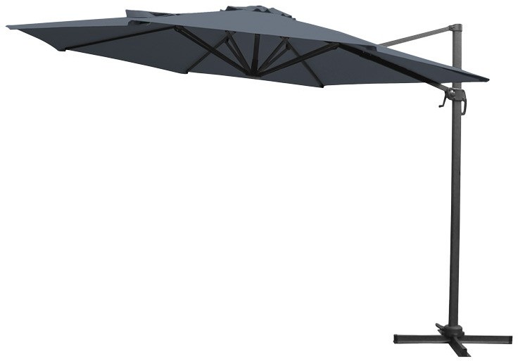 Majowo.pl DUŻY PARASOL OGRODOWY - 3,5M GRAFIT PARASOL KAZUAR 3,5 M GRAFITOWY