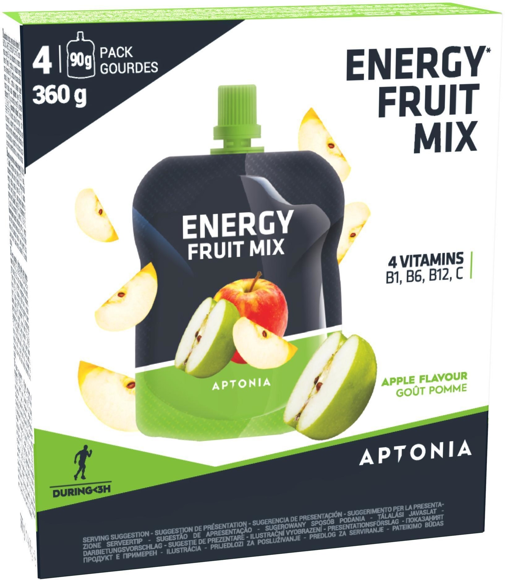 APTONIA Specjał energetyczny owocowy jabłkowy 4 x 90g Unisex  3583788156291